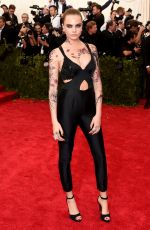 CARA DELEVINGNE at MET Gala 2015 in New York