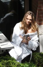 CARA DELEVINGNE on the Set of a Photoshoot in Toronto 05/16/2015