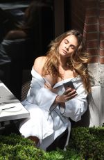 CARA DELEVINGNE on the Set of a Photoshoot in Toronto 05/16/2015