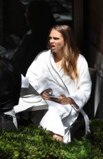 CARA DELEVINGNE on the Set of a Photoshoot in Toronto 05/16/2015