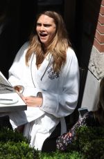 CARA DELEVINGNE on the Set of a Photoshoot in Toronto 05/16/2015