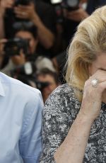 CATHERINE DENEUVE at La Tete Haute Photocall at 2015 Cannes Film Festival