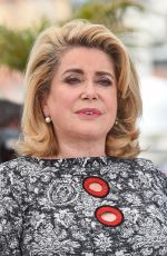CATHERINE DENEUVE at La Tete Haute Photocall at 2015 Cannes Film Festival
