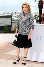CATHERINE DENEUVE at La Tete Haute Photocall at 2015 Cannes Film Festival