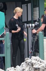 CHARLIZE THERON at Eden Roc Hotel in Cannes 05/13/2015