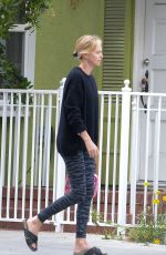 CHARLIZE THERON Out for Coffee in Hollywood 05/21/2015