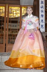 CHLOE MORETA in a Traditional Dress in South Korea