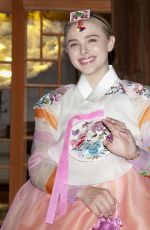 CHLOE MORETA in a Traditional Dress in South Korea