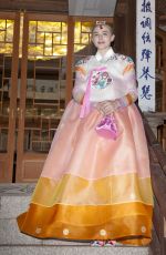 CHLOE MORETA in a Traditional Dress in South Korea