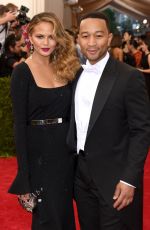 CHRISSY TEIGEN at MET Gala 2015 in New York