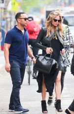 CHRISSY TEIGEN Leaves a Restaurant in New York 05/05/2015