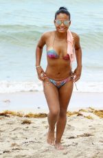 CHRISTINA MILIAN in Bikini at a Beach in Miami 05/15/2015