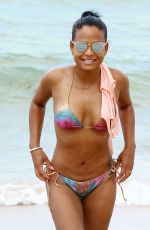CHRISTINA MILIAN in Bikini at a Beach in Miami 05/15/2015
