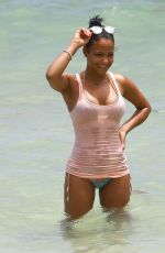 CHRISTINA MILIAN in Bikini at a Beach in Miami 05/15/2015