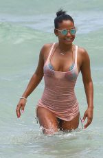 CHRISTINA MILIAN in Bikini at a Beach in Miami 05/15/2015