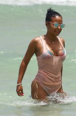 CHRISTINA MILIAN in Bikini at a Beach in Miami 05/15/2015