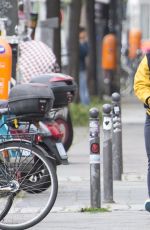 CLAIRE DANES Walks Her Dog Out in Berlin 05/27/2015