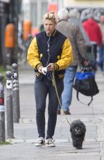 CLAIRE DANES Walks Her Dog Out in Berlin 05/27/2015