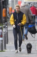 CLAIRE DANES Walks Her Dog Out in Berlin 05/27/2015