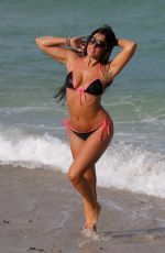 CLAUDIA ROMANI in Bikini at a Beach in Miami 05/17/2015