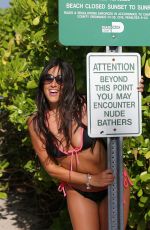 CLAUDIA ROMANI in Bikini at a Beach in Miami 05/17/2015