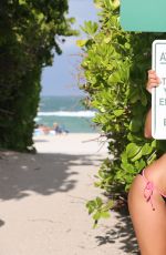 CLAUDIA ROMANI in Bikini at a Beach in Miami 05/17/2015