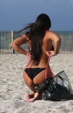 CLAUDIA ROMANI in Bikini at a Beach in Miami 05/17/2015