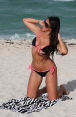 CLAUDIA ROMANI in Bikini at a Beach in Miami 05/17/2015