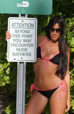 CLAUDIA ROMANI in Bikini at a Beach in Miami 05/17/2015