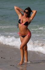 CLAUDIA ROMANI in Bikini at a Beach in Miami 05/17/2015