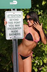 CLAUDIA ROMANI in Bikini at a Beach in Miami 05/17/2015