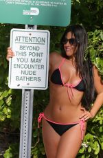 CLAUDIA ROMANI in Bikini at a Beach in Miami 05/17/2015