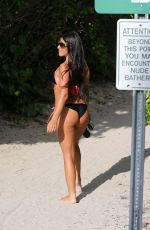 CLAUDIA ROMANI in Bikini at a Beach in Miami 05/17/2015