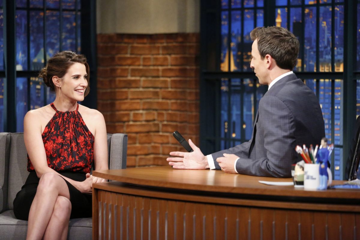 COBIE SMULDERS at Late Night with Seth Meyers in New York.