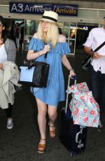 DAKOTA FANNING Arrives at Airport in Nice 05/11/2015