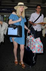 DAKOTA FANNING Arrives at Airport in Nice 05/11/2015