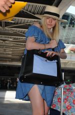 DAKOTA FANNING Arrives at Airport in Nice 05/11/2015
