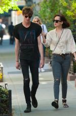 DAKOTA JOHNSON and Matthew Hitt Out in New York 05/07/2015