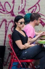 DEMI LOVATO at La Esquina Restaurant in New York 05/12/2015