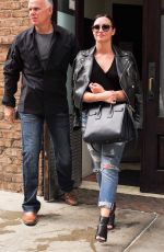 DEMI LOVATO in Ripped Jeans Out in New York 05/27/2015