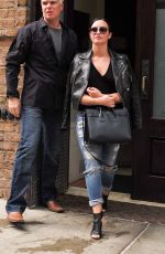 DEMI LOVATO in Ripped Jeans Out in New York 05/27/2015
