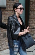 DEMI LOVATO in Ripped Jeans Out in New York 05/27/2015