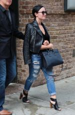 DEMI LOVATO in Ripped Jeans Out in New York 05/27/2015