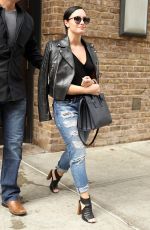 DEMI LOVATO in Ripped Jeans Out in New York 05/27/2015