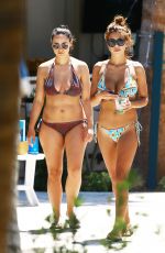DEVIN BURGMAN and NATSHA OAKLEY in Bikinis at a Pool in Miami 05/07/2015