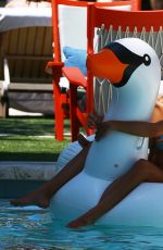 DEVIN BURGMAN and NATSHA OAKLEY in Bikinis at a Pool in Miami 05/07/2015