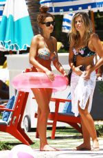 DEVIN BURGMAN and NATSHA OAKLEY in Bikinis at a Pool in Miami 05/07/2015