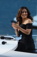 DIANE KRUGER and SALMA HAYEK at Canal Plus TV Station in Cannes