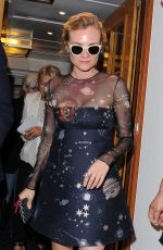 DIANE KRUGER Leaves Tetou Restaurant in Cannes