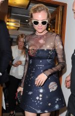 DIANE KRUGER Leaves Tetou Restaurant in Cannes